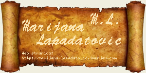 Marijana Lapadatović vizit kartica